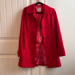 Women's Red Pea Coat